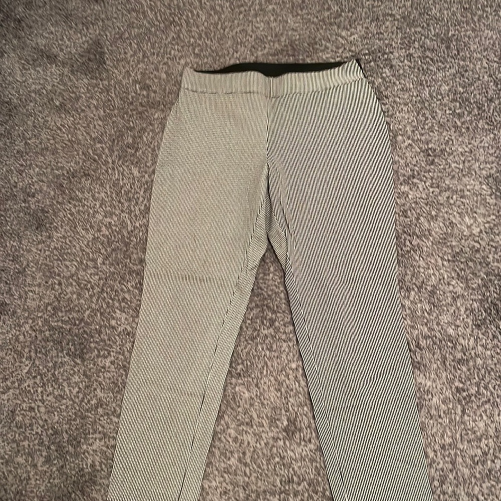 A new day white and black pattern pants